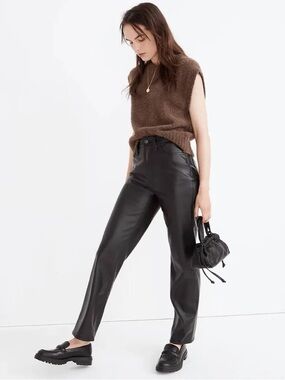 Madewell Faux Leather Perfect Vintage Pants Sz 26